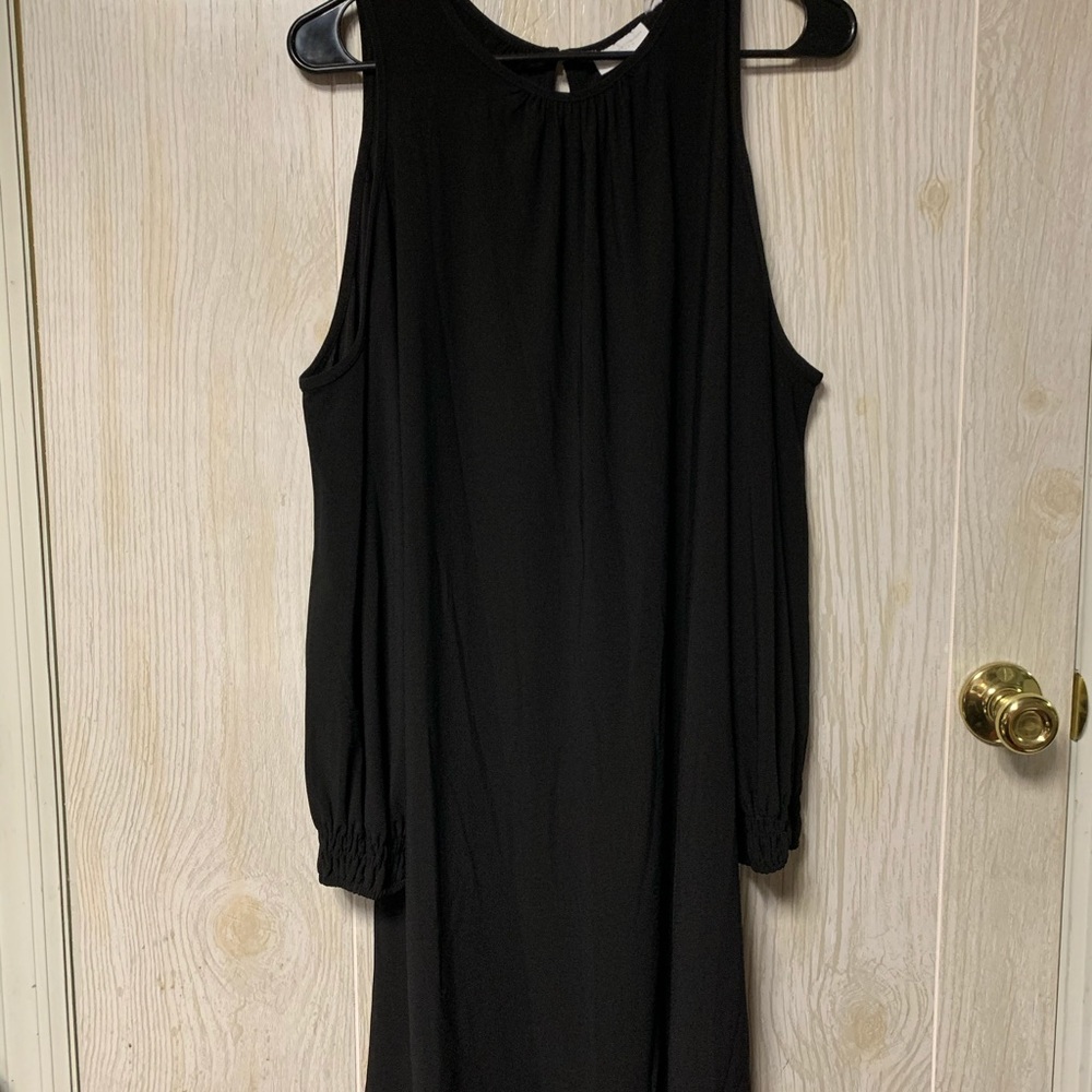 Black Cold Shoulder Dress Large
